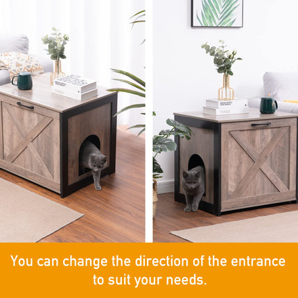 Cat Litter Box Enclosure, Hidden Litter Box Furniture, 23.6 Inches