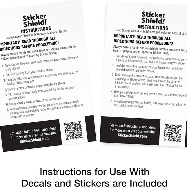 Windshield Sticker Applicator for Easy Application, Removal and