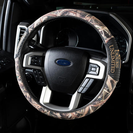 Ducks Unlimited Steering Wheel Covers, Universal Fit, Easy to Install for Car Truck Van SUV, Mossy Oak Shadow Grass Blades (SIOC)