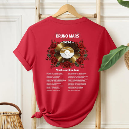 North America Romantic Tour 2026 Tshirt, RNB Fans Graphic Shirt, Bruno Fans Concert Outfit, Unisex Adult S – 2XL
