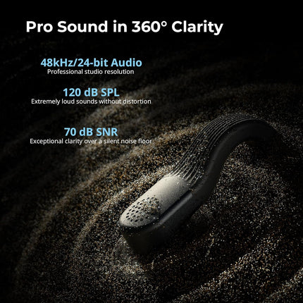 SMALLRIG Wireless Mic S70-C2 (2 TX + 1 RX + Charging Case), USB-C Compact Wireless Microphone for Android Phone/Action Camera, 48h Use, Noise Reduction Record for Vlog (Black)