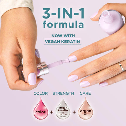 Sally Hansen Color Therapy Scented Nail Polish | Biotin, Argan Oil, Long Lasting, Healthy Nails, Nail Strengthener, Opaque | 462 Peel the Love, Citrus Spritz| Pink Nail Color
