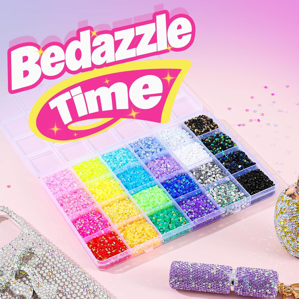 Bedazzler Kit, 30000Pcs 3mm Flatback Resin Rhinestones for - photo 5