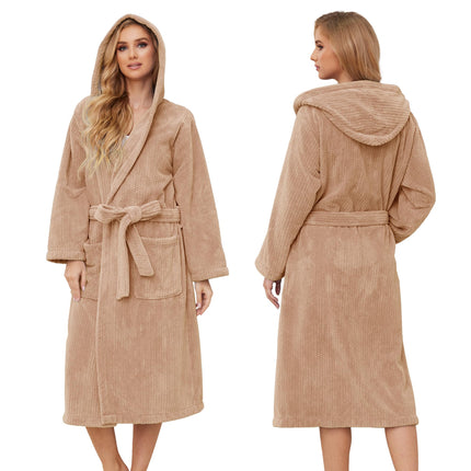 Hooded Bathrobes for Women, Soft Long Towel Robes for Women - Quick Dry yet Warm