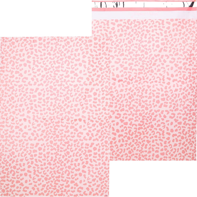 Poly Mailers 16x22-50 Pack - Rose Gold Cheetah