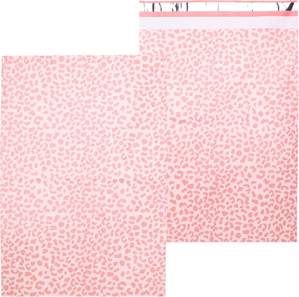 Poly Mailers 16x22-50 Pack - Rose Gold Cheetah