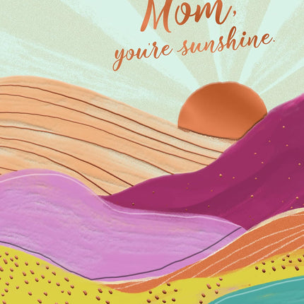 Hallmark Mother's Day Card for Mom (You're Sunshine) Colorful Abstract Landscape