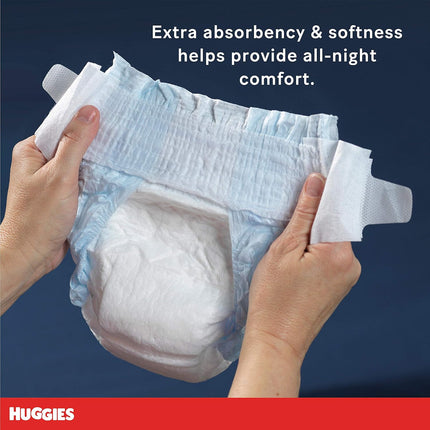 HUGGIES Nighttime Baby Diapers Overnites, White, Size 3 , 24 Count