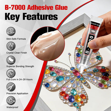 B7000 Glue 15ml/0.5 fl oz 24-Pack - High Strength, Flexible, Waterproof Adhesive for Jewelry, Electronics, Crafts and More