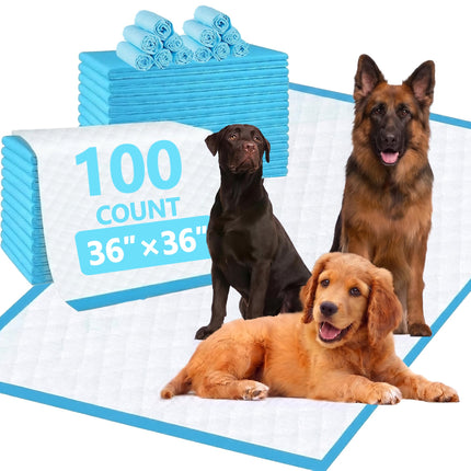 XXXXL Puppy Pee Pads for Dogs 36"x47" 40 Count, Extra Large Dog Pee Pads, Leak-Proof & Super Absorbent Dog Pee Pads, Thicken Disposable Potty Pads Puppy Training Pads for Cats Rabbits