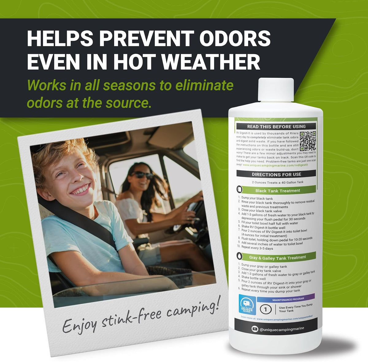 RV RV Toilet Treatment - Eliminates Odors at the Source and Liquifies Waste - 16 Uses Per Bottle (32 oz) - photo 4