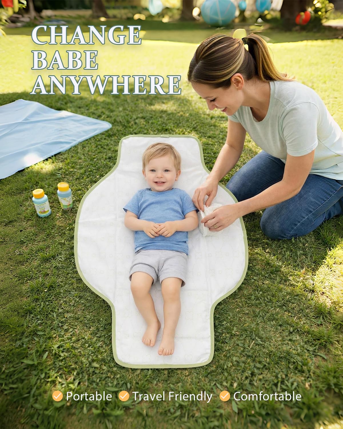 Portable Waterproof Diaper Changing Pad for Travel - photo 2