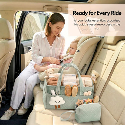 Baby Diaper Caddy Organizer and Portable Nursery Basket - photo 4