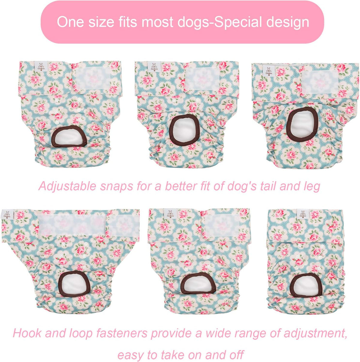 Female Washable Dog Diapers, 3 Pack - photo 2