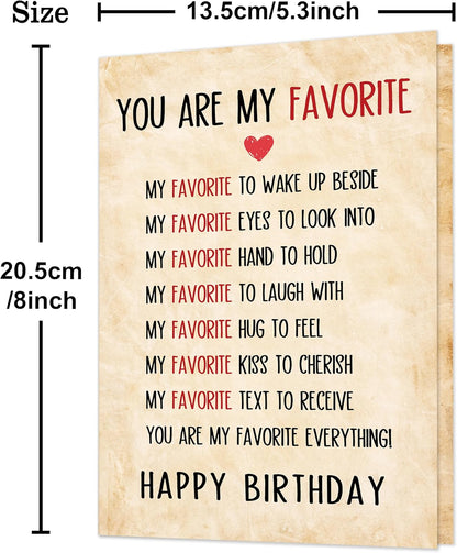 Romantic Happy Birthday Card for Him or Her - photo 3