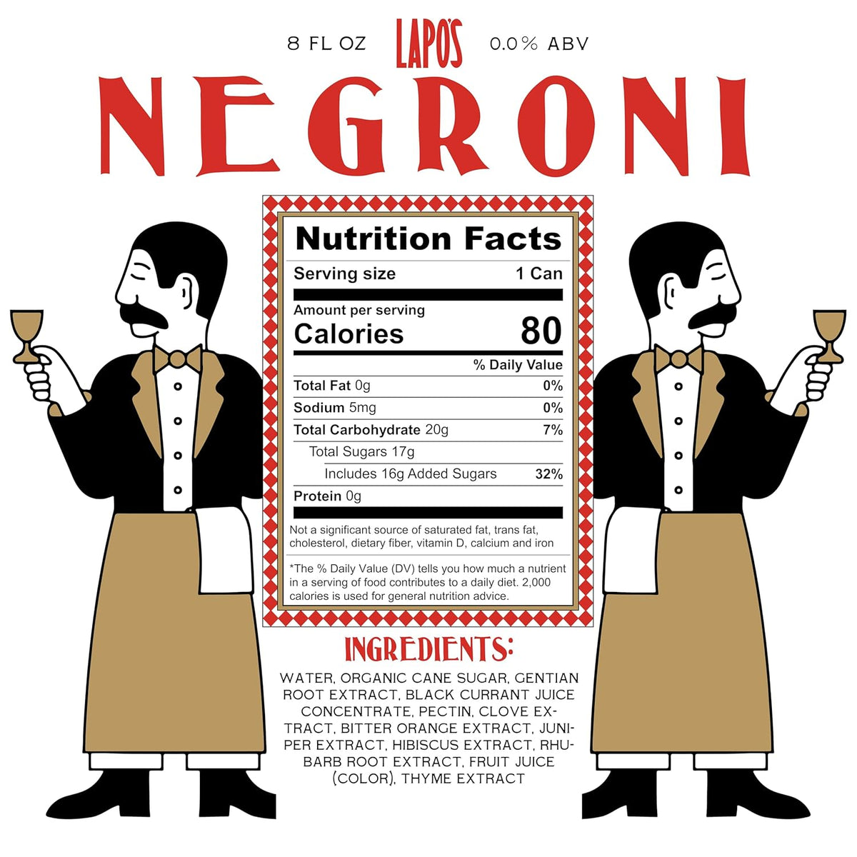 Non-Alcoholic Negroni, Lightly Sparkling, Juniper and Citrus, 4 Cans - photo 2