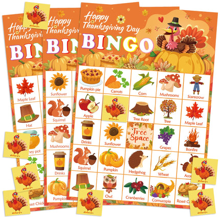 Halloween Games - Halloween Bingo for Kids | Halloween Party Favors - 24 Players Halloween Toys Gifts Party Supplies | Halloween Crafts Accessories Activities for Family