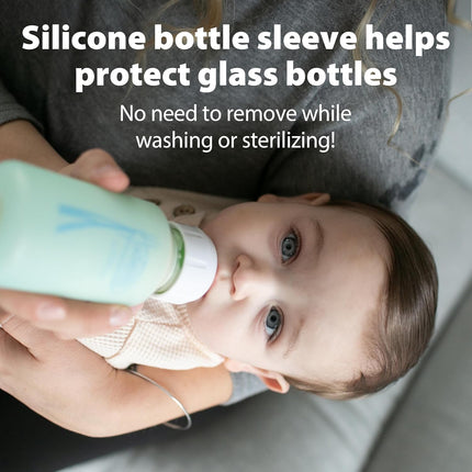 Dr. Brown's Anti-Colic Options+ Narrow Glass Baby Bottle with Level 1 Slow Flow Nipple, BPA-Free, 4 oz/120mL, 0m+, 1-Pack (Packaging May Vary)