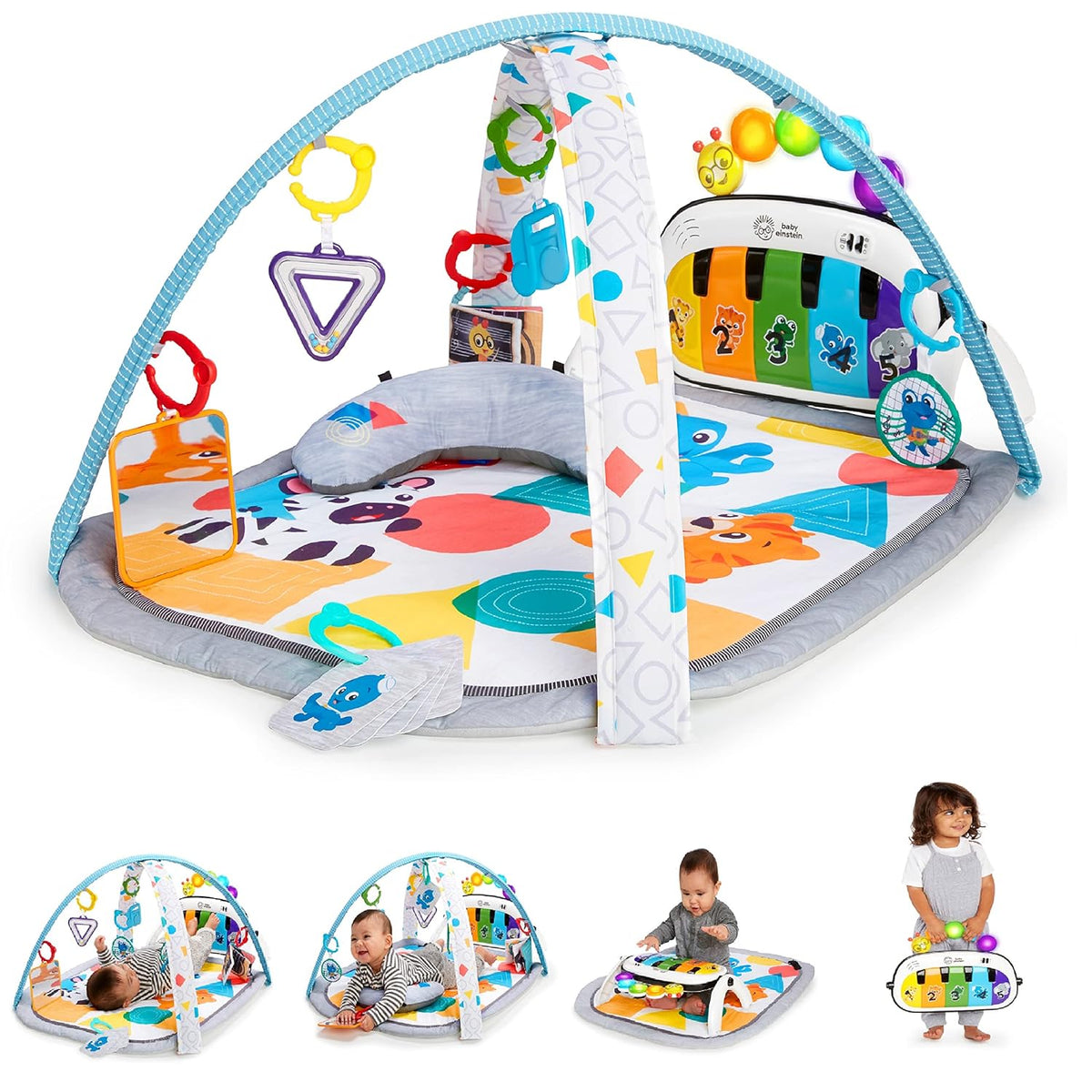 4-in-1 Music and Language Play Gym and Piano Tummy Time Activity Mat