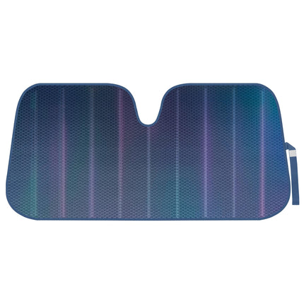 Iridescent Matte Black Front Windshield Sunshade Accordion Folding Style Auto Shade for Car Truck SUV Van Blocks UV Rays Sun Visor Protector - 58 x 27 inches