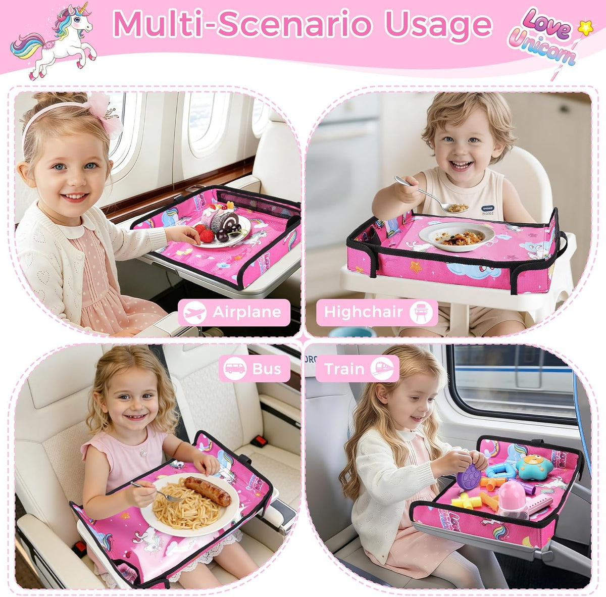 Airplane Tray Table Cover – Foldable Travel Tray Cover for Toddlers 1-3 – Universal Fit for Airplane - photo 2