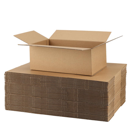 12x12x12 Shipping Boxes 10 Pack, Brown Corrugated Cardboard Boxes with Side-Lock and Pre-Applied Double-Sided Tape, Easy Assemble Packing Mailer Boxes for Small Business Shipping