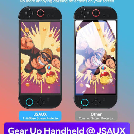 JSAUX 2-Pack Anti-Glare Screen Protector for Nintendo Switch 2, Matte Tempered Glass Protector Easy to Install with Guiding Frame 9H Hardness Scratch Resistant Accessories for Switch2