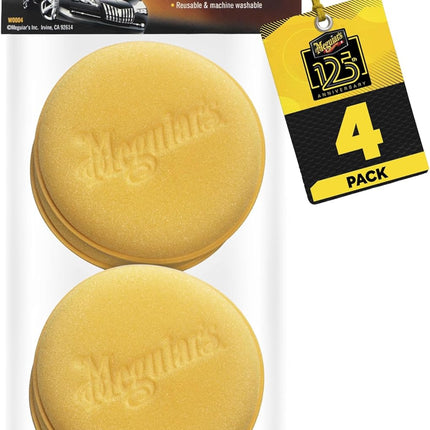Meguiar's W0004 Supreme Shine 4" Foam Applicator Pads – 4 Pack