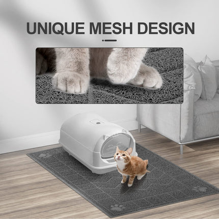 Cat Litter Box Mat, 35" x 24" Large Waterproof Litter Trapping Mat