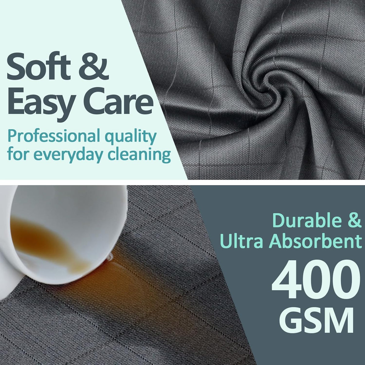 Carbon Microfiber Car Glass Cleaning Towels, Pack of 3 - photo 5