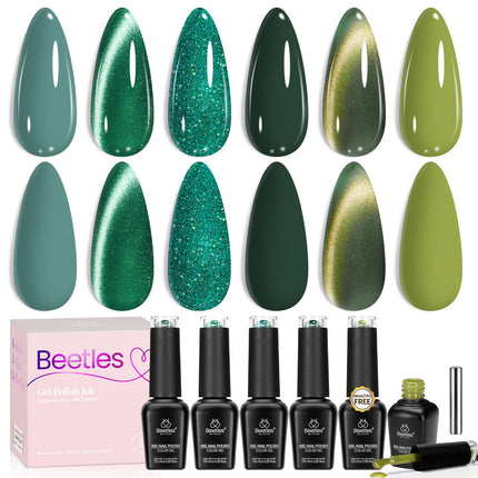 Jelly Gel Nail Polish Set, 6 Colors