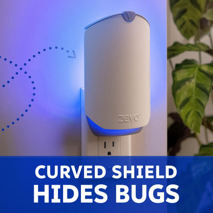 Flying Insect Trap for Fruit Flies & Gnats, 1 Plug-in Base & 3 Refills