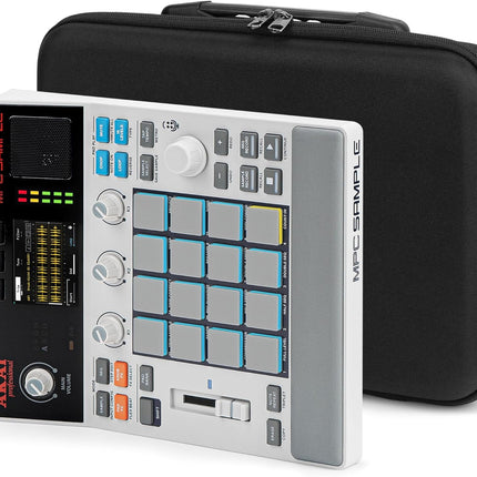 GEEKRIA Hard Shell Travel Case Compatible with Akai Professional MPC Sample Portable Groovebox, Audio Sampler Carrying Bag (Black)
