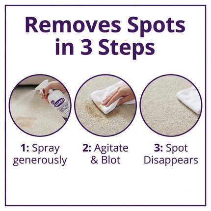 Professional Carpet Stain Remover Spray – Stain Remover for Old Stains – Remover for Pets – Rug Stain Remover & Upholstery Cleaner – Cleaner Solution for Couches & Car Interiors – 34 oz