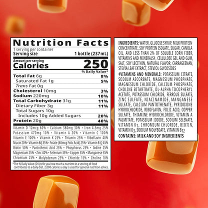 High Protein with Fiber Ready to Drink Complete Nutritional Drink, Caramel, 8 fl oz Bottle, 24 Pack - photo 5