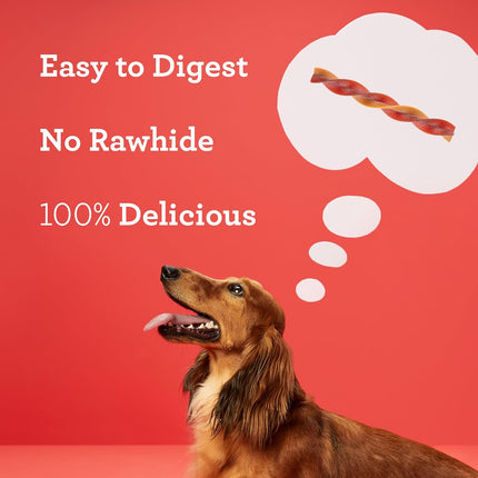 DreamBone Triple Flavor Swirlz No Chicken Added for Dogs, 25 Count, Treat Your Dog to Easy-to-Digest Rawhide-Free Chews Made with Real Beef, Peanut Butter and Pork
