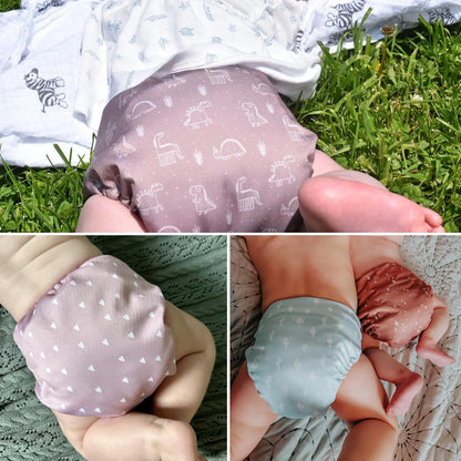 3.0 Pocket Cloth Diapers for Babies with AWJ Lining, 6 Pack with Inserts - Simply Neutrals - photo 4