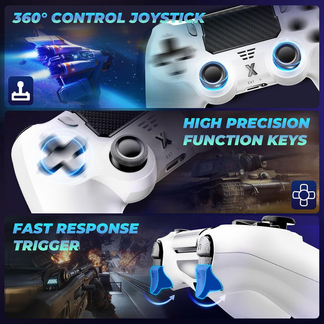 Wireless Controller for PS-4, Dual Vibration Game Joystick/Motion