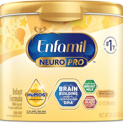 Enfamil NeuroPro Baby Formula, Brain Building Duo DHA & MFGM, Exclusive Immune Supporting HuMO6 Blend, Powder Infant Formula, Baby Milk, 20.7 Oz