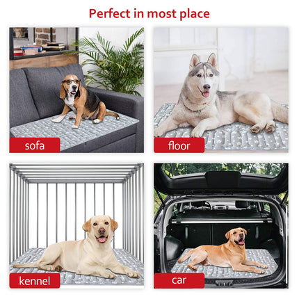 Dog Crate Bed Mat (36" X 23"), Soft Dog Bed Pad Mat with Cute Stars