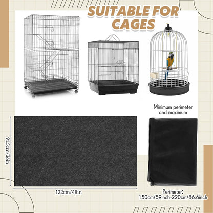 48 x 36 Inch Bird Cage Mat with Adjustable Seed Catcher - photo 2