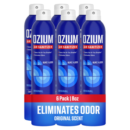 Spray sanitizante de aire y eliminador de olores de 8 Oz.