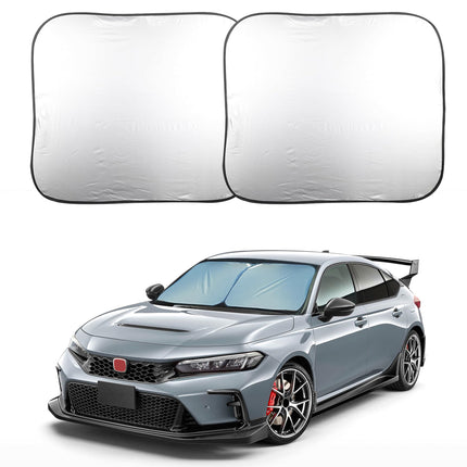 2 Piece Foldable Car Windshield Sun Shade, UV & Heat Protection - photo 13