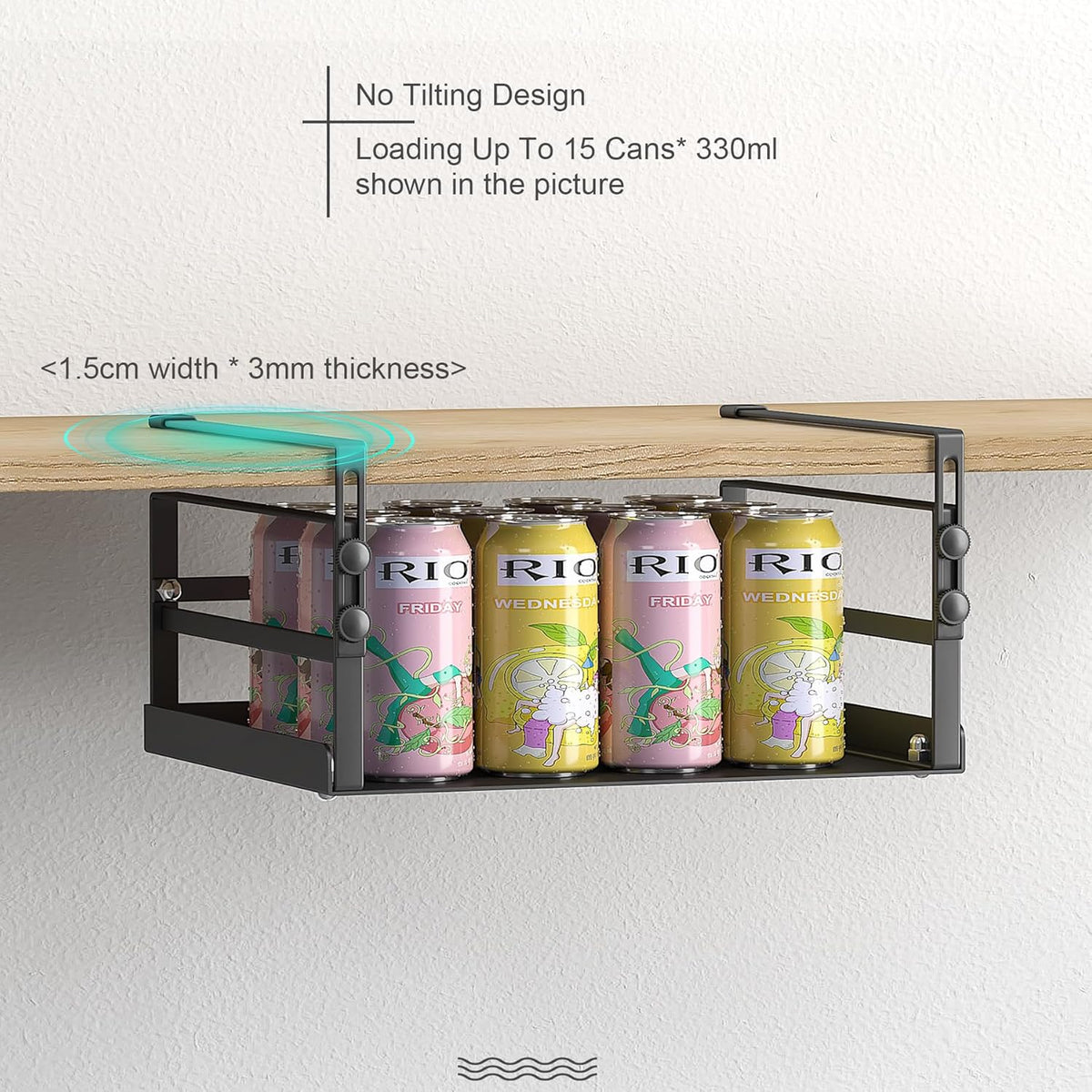 HENGI shelf basket installation close-up