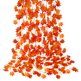 12 Pack Fall Leaf Garland, Hanging Vines Garland Artificial Fall Maple Leaves Thanksgiving Decor for Home Wedding Fireplace Party