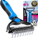 Double-Sided Pet Deshedding & Dematting Brush — Undercoat Rake for Dogs and Cats