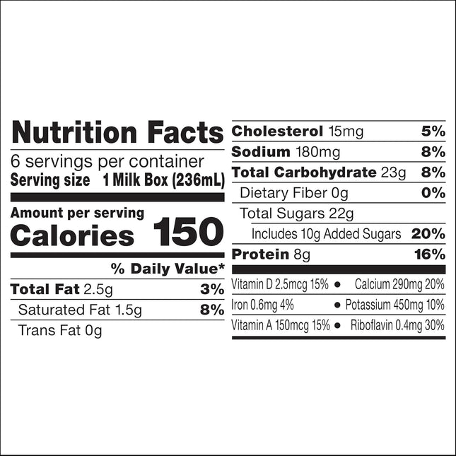 Shelf-Stable 1% Lowfat DHA Chocolate Milk Boxes