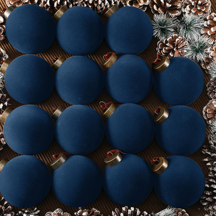15 Pcs Velvet Christmas Balls, Burgundy