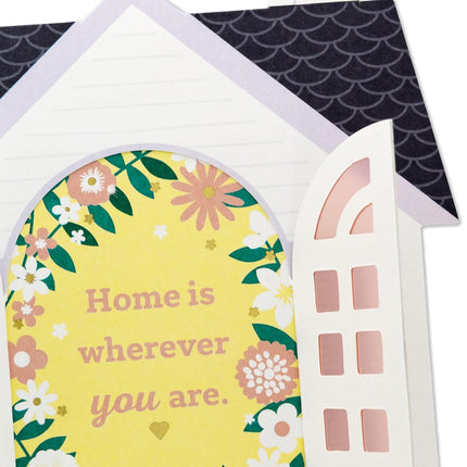 Hallmark Paper Craft Mother's Day Card for Mom, Wife, Nana, Mimi (Home Is Wherever You Are) House with Moveable Windows