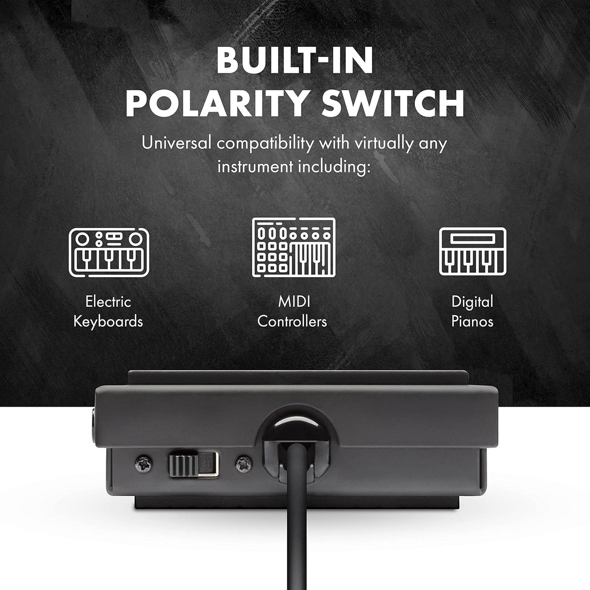 Universal Sustain Pedal For MIDI Keyboards, Digital Pianos, Electric Pianos and More - photo 2